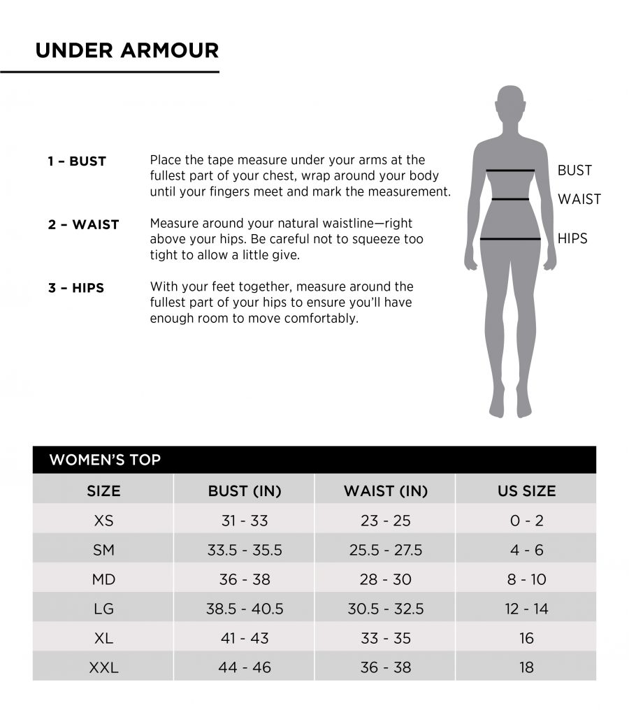 Women's Under Armour Clothing Size Chart – Good's Store Online